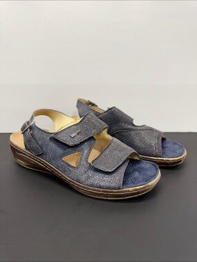 Fidelio Fabba Adjustable Navy Blue Women’s Comfort Sandals